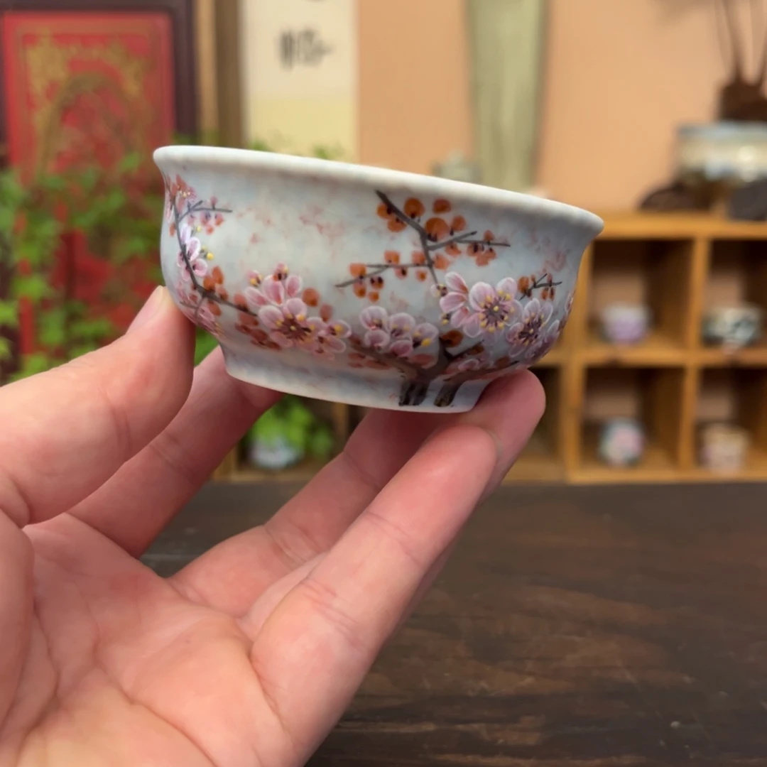 杯柴烧纯手工手绘陶瓷