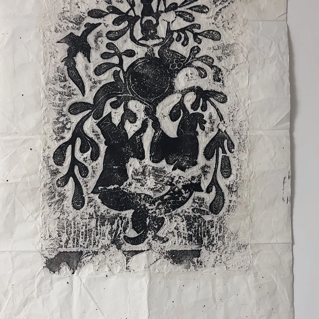 拓片用纸其他玉兔捣药图