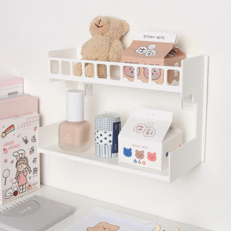 床头墙面墙上免打孔置物架宿舍神器学生寝室床上下铺壁挂墙收纳盒