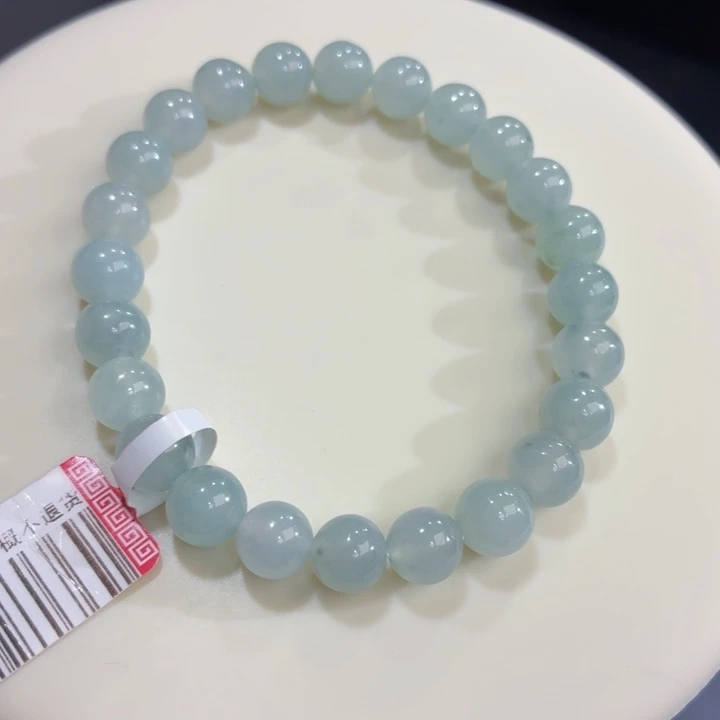 翡翠未镶嵌手链冰胶晴底飘花卡7.6