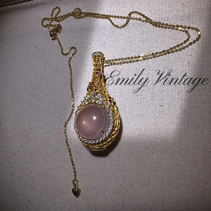 铜合金仿水晶项链 铜合金仿珍珠项链 【1629】Emily Vintage珍藏款