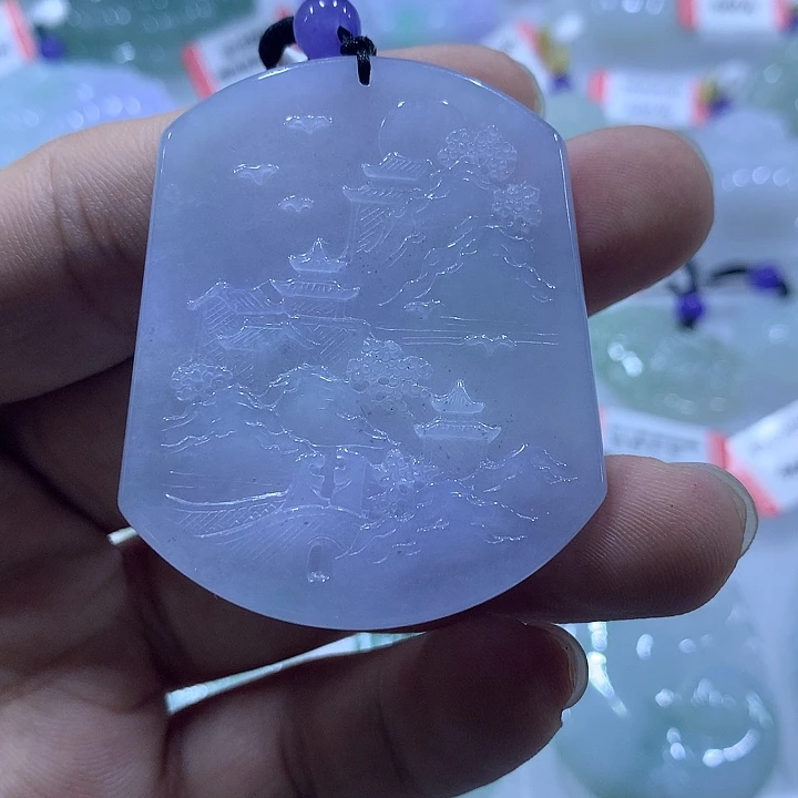 翡翠未镶嵌颈饰天然翡翠A货吊坠