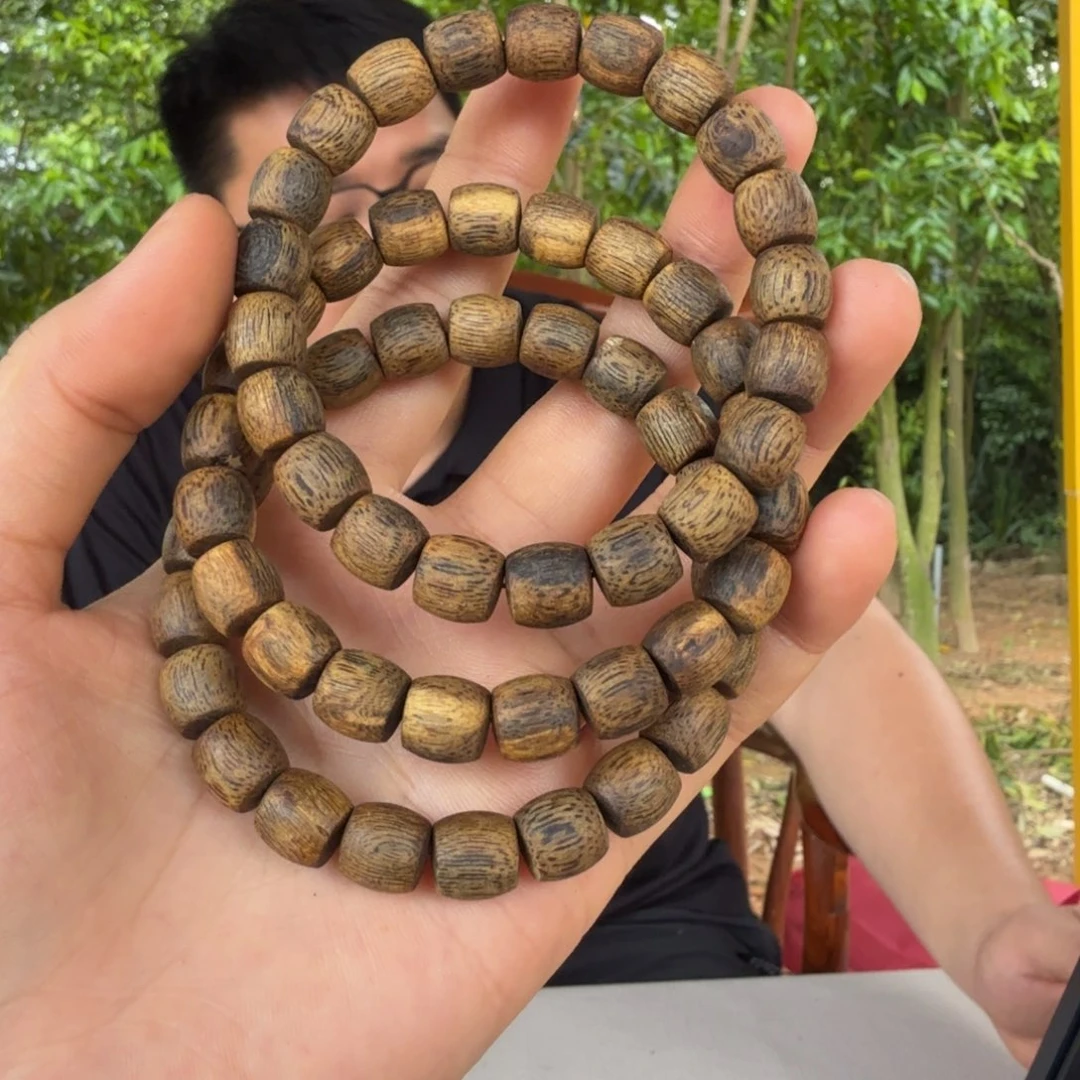 沉香碎屑沉香惠州料鼓珠单圈9*8 多样性发一