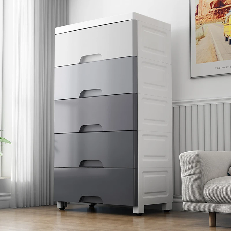缘百年48-58宽 抽屉式收纳柜子渐变色收纳柜儿童家用塑料衣柜组装