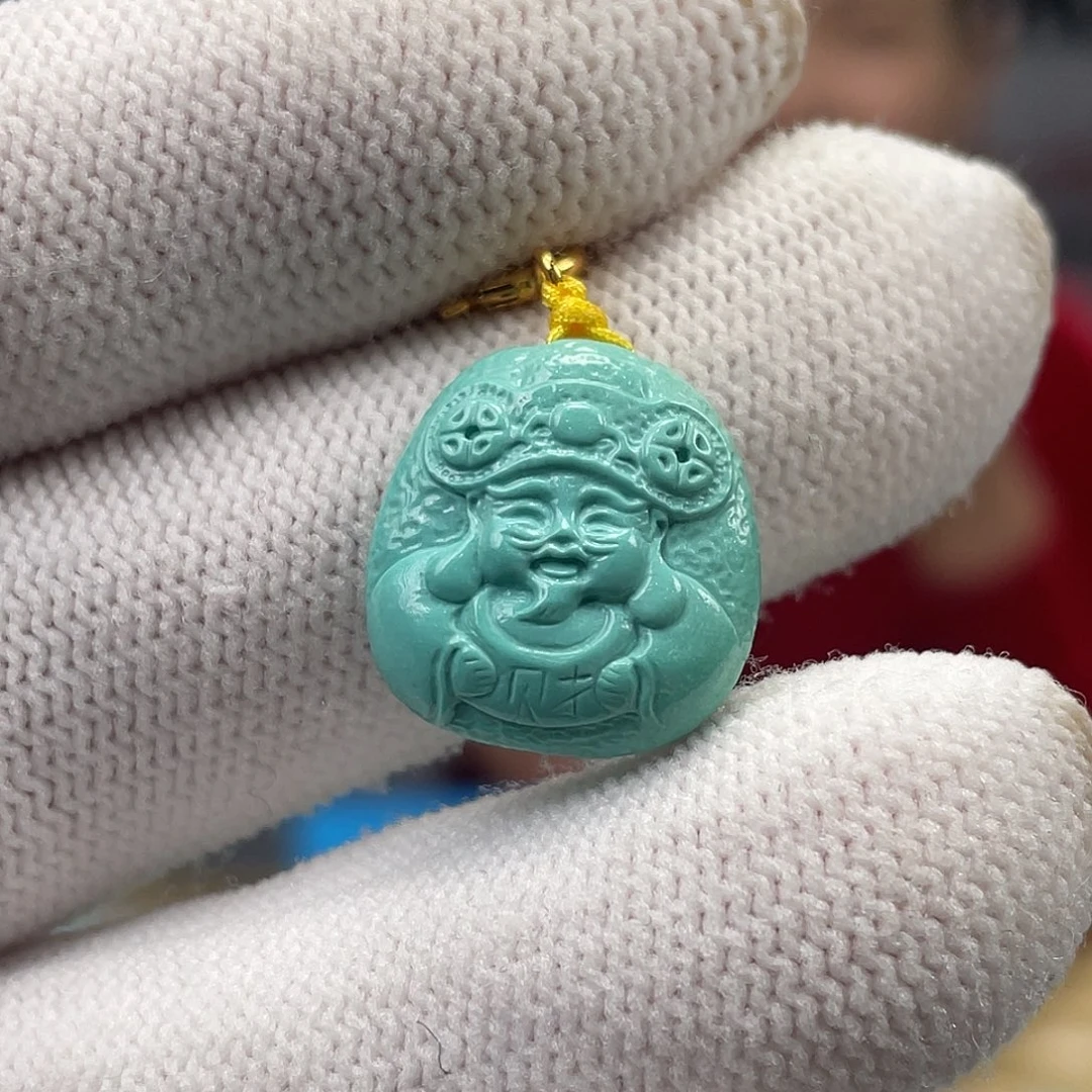 绿松石未镶嵌挂件