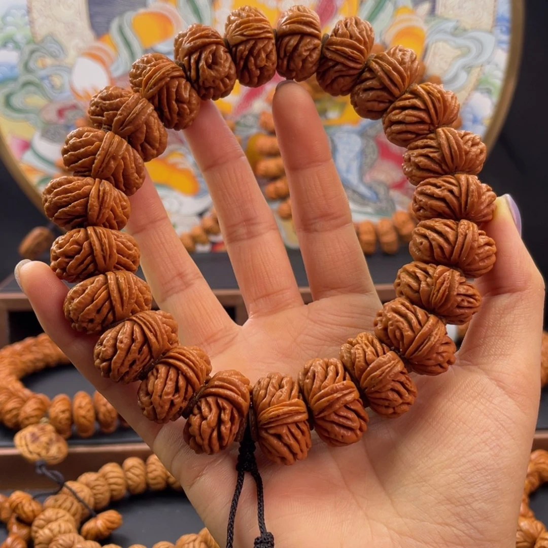 桃核手串22尺寸刺龙