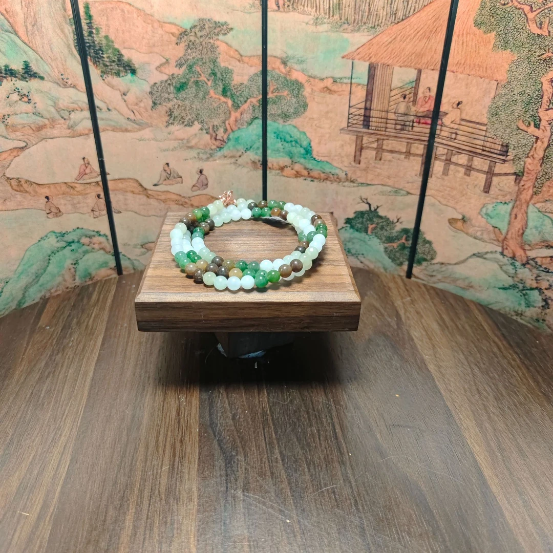 H和田玉多宝圆珠项链1786