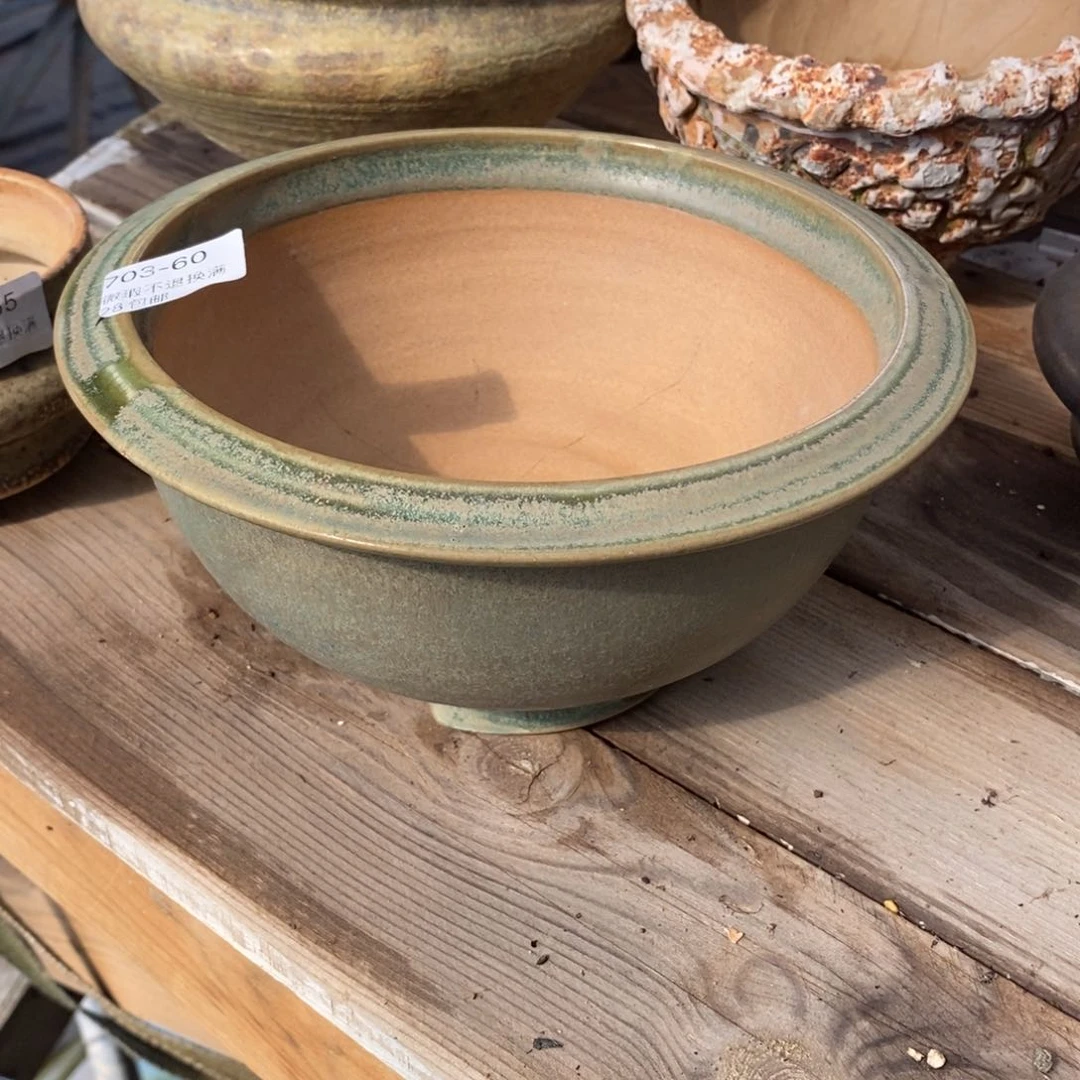60号多肉盆口径16东云烧瑕疵