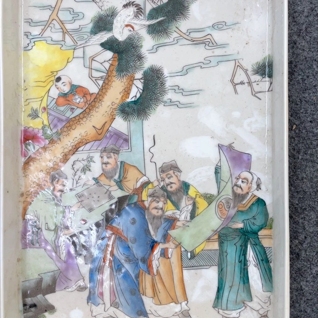 摆件柏**庐手绘陶瓷作品欣赏