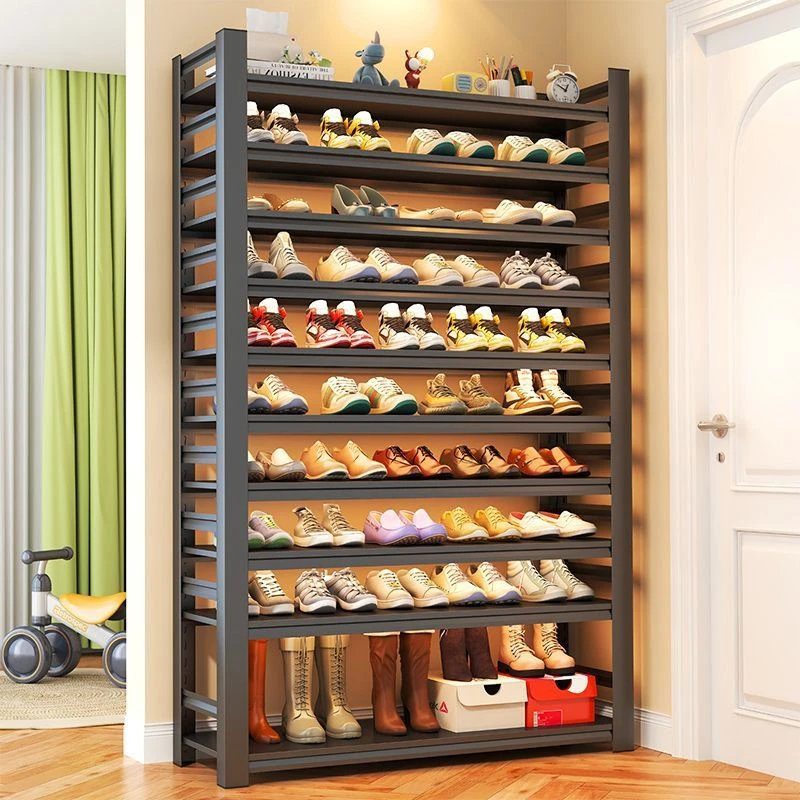 【清仓甩卖】碳钢角钢鞋架家用钢制简易收纳架落地多层置物架子