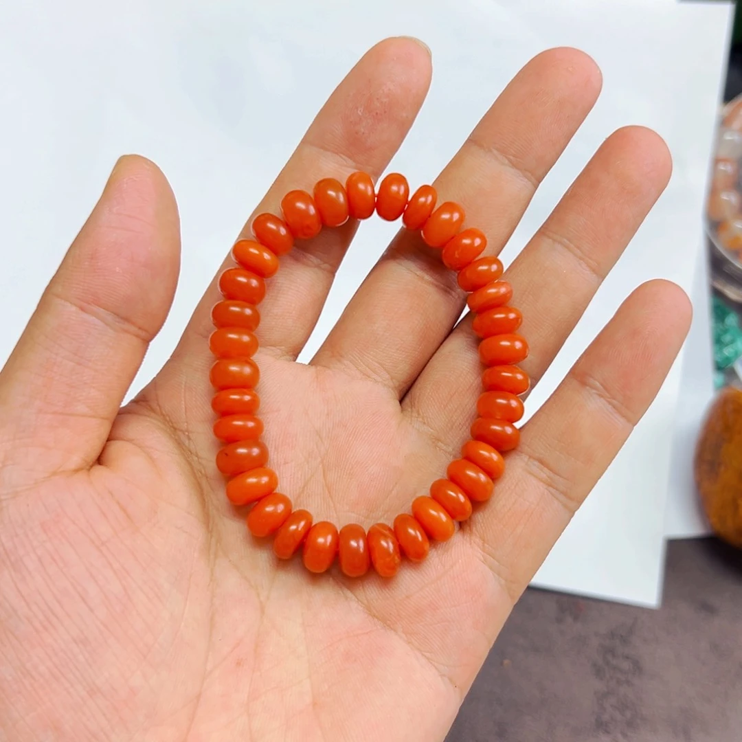南红玛瑙手链未镶嵌南红 保真 9+算盘珠（多样性发货）