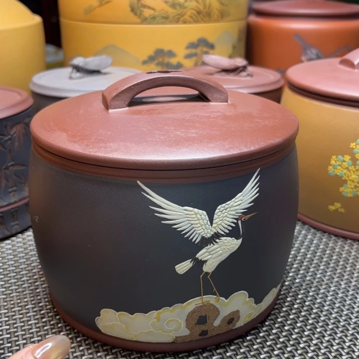 紫砂茶叶罐。中高端紫砂茶叶罐