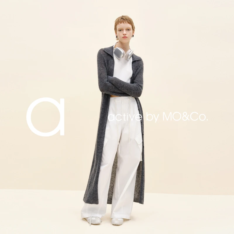 【active系列】MOCO针织开衫2025秋新品含马海毛羊毛MBE3CAR003
