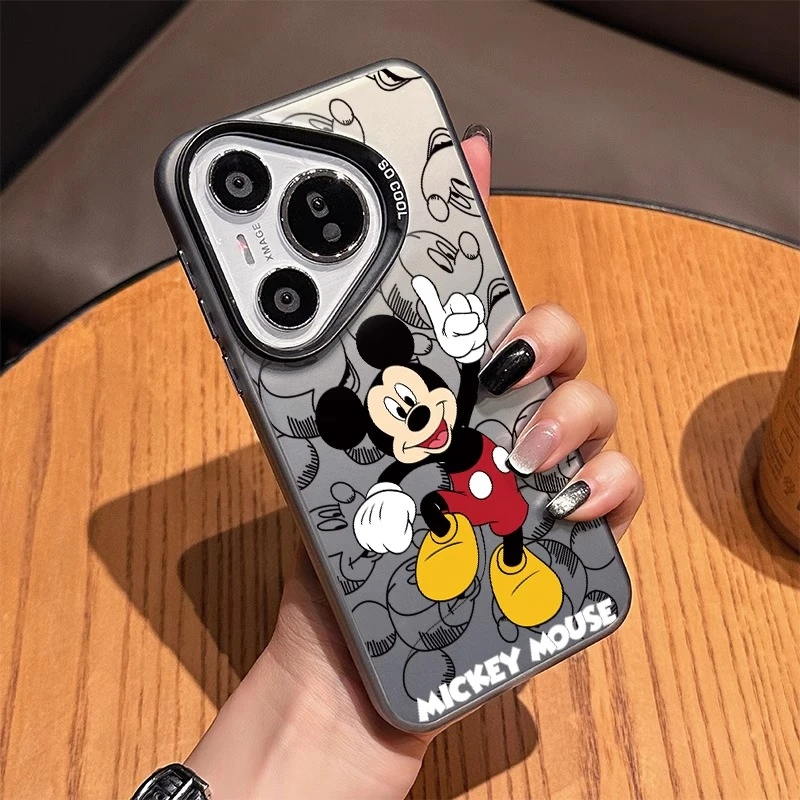 卡通米奇适用华为pura80pro新款手机壳p70高级感磨砂p60彩银可爱