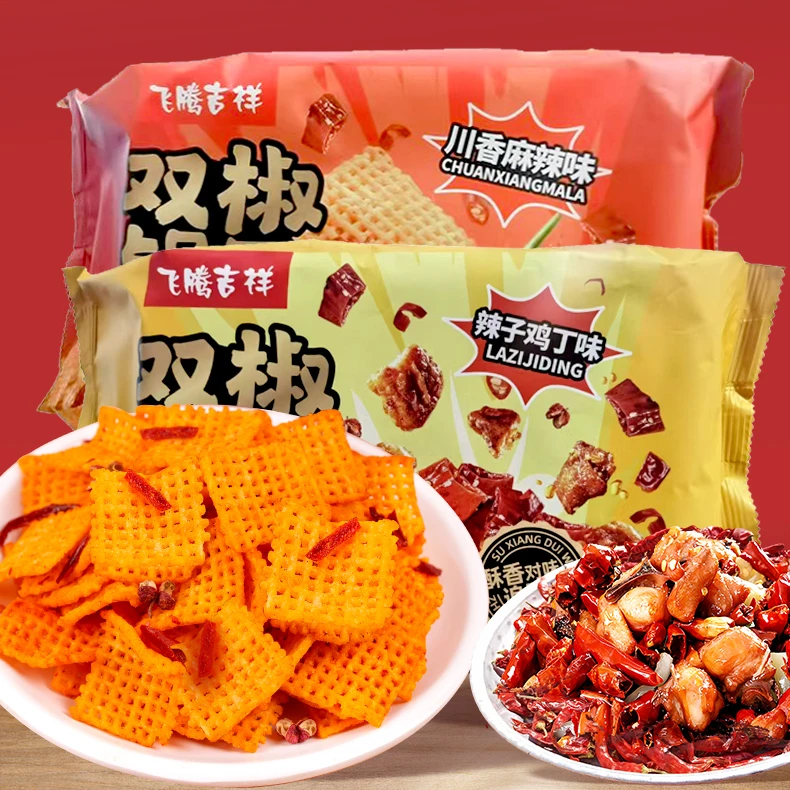 飞腾吉祥双椒锅巴辣子鸡味川香麻辣味蒸米锅巴办公室追剧小零食