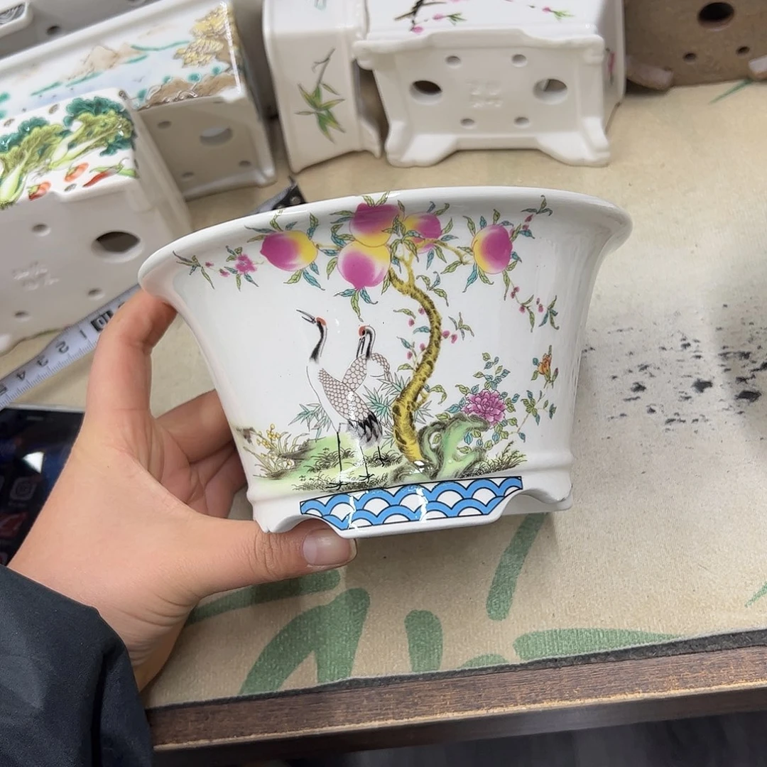 紫砂花盆486号瑕疵15/8cm