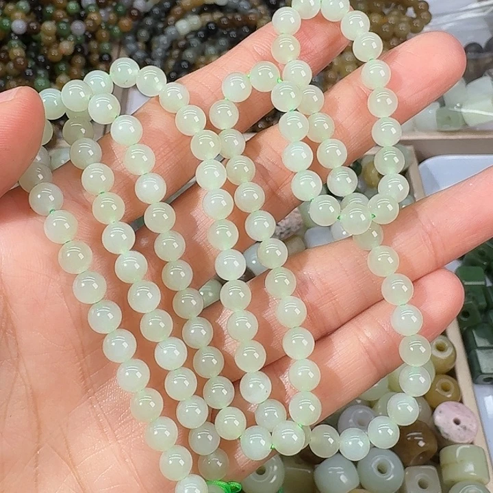 和田玉未镶嵌颈饰6mm