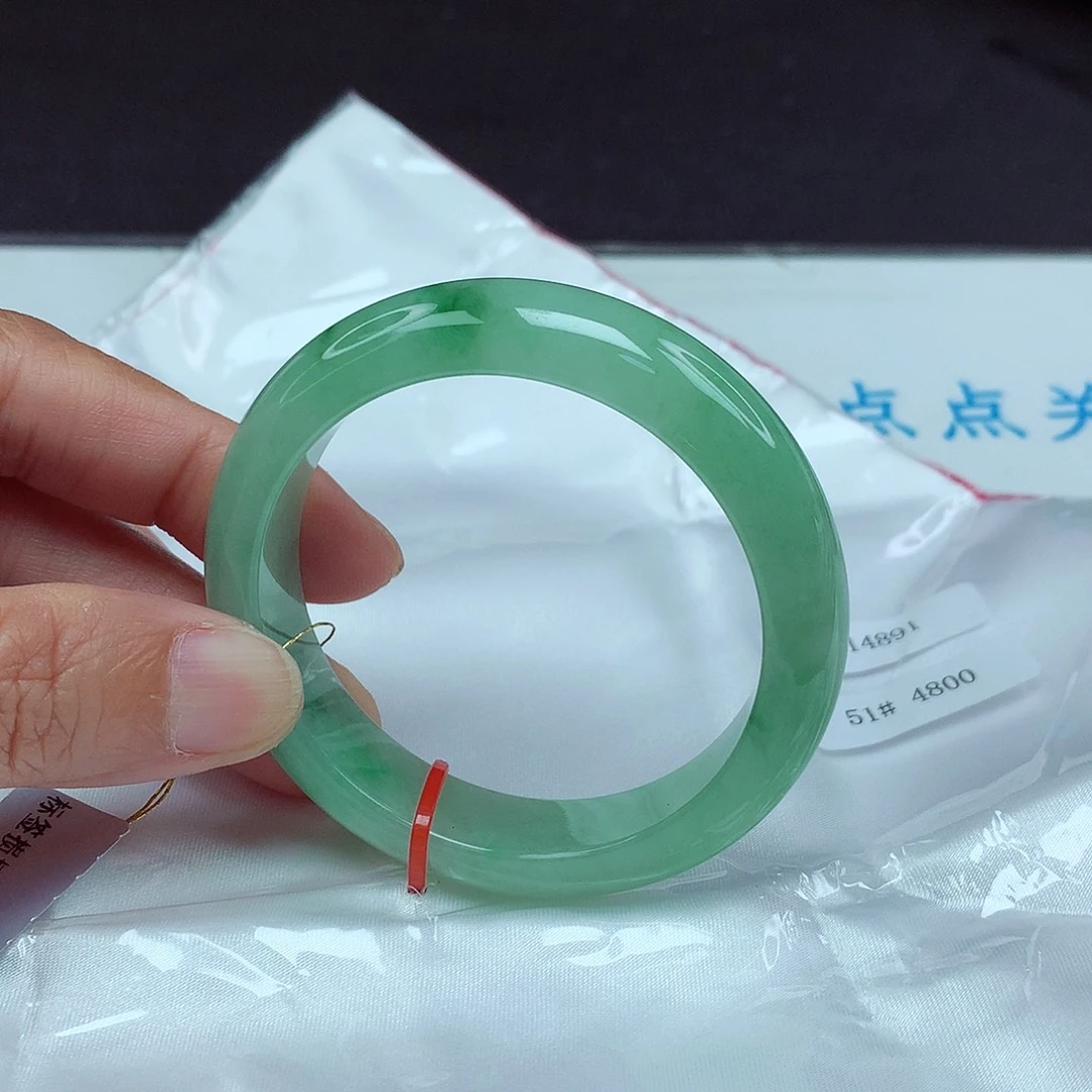 翡翠未镶嵌手镯51圈4891