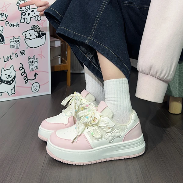 回力蝴蝶结薄网板鞋女2025新款夏季透气增高鞋子女学生休闲小白鞋