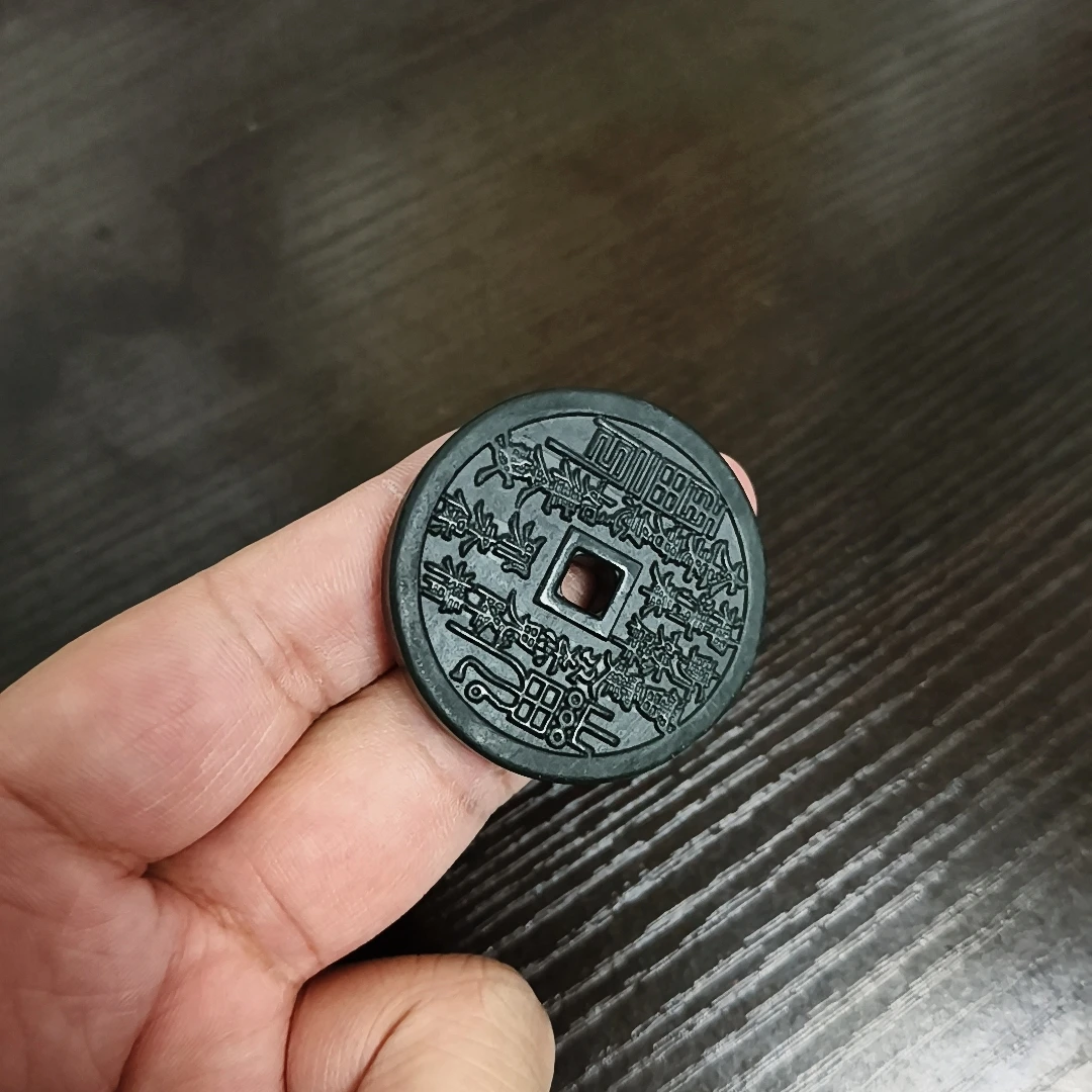 天然缅料a货 钢琴黑山鬼花钱230