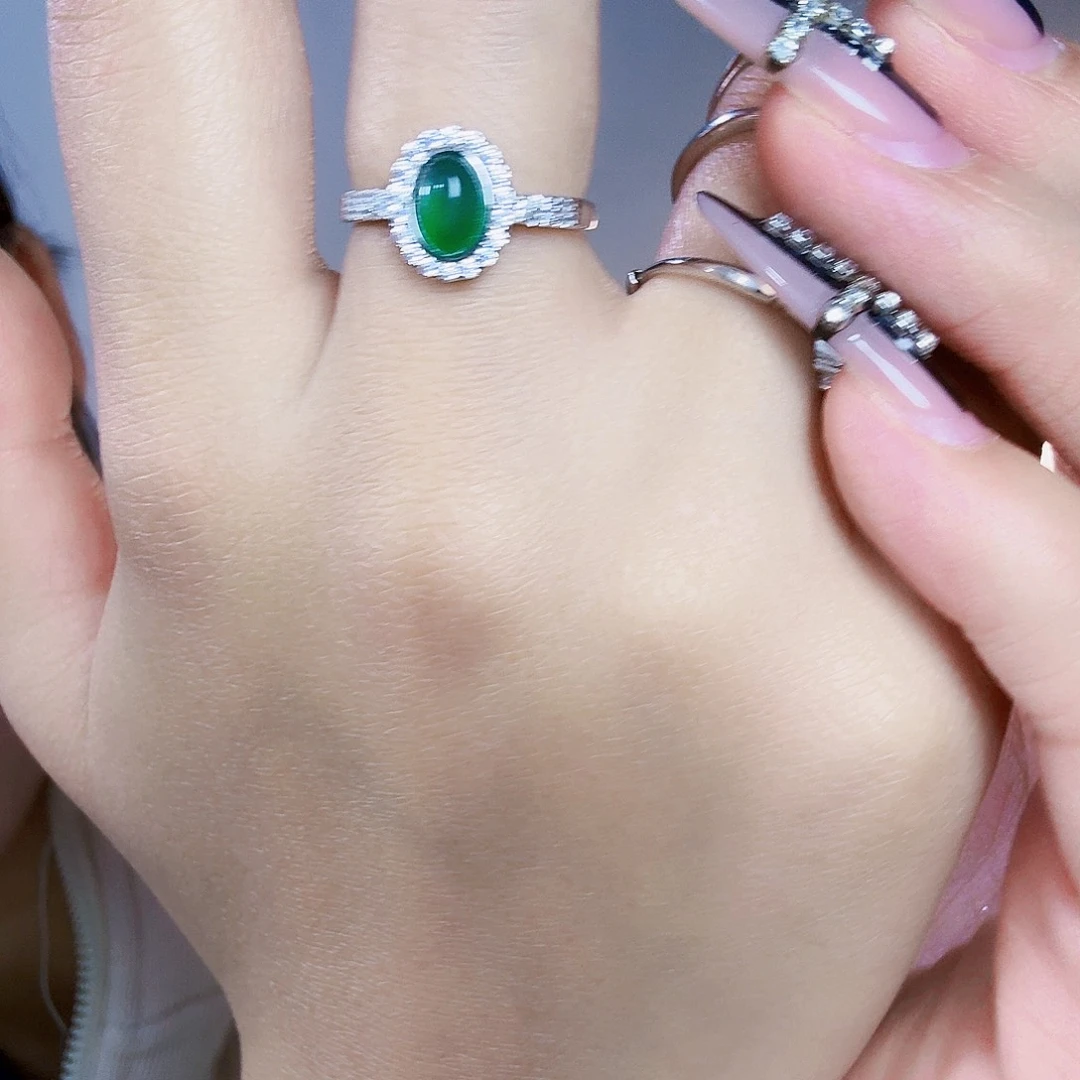 925银珐琅纯银制品 纯银戒指