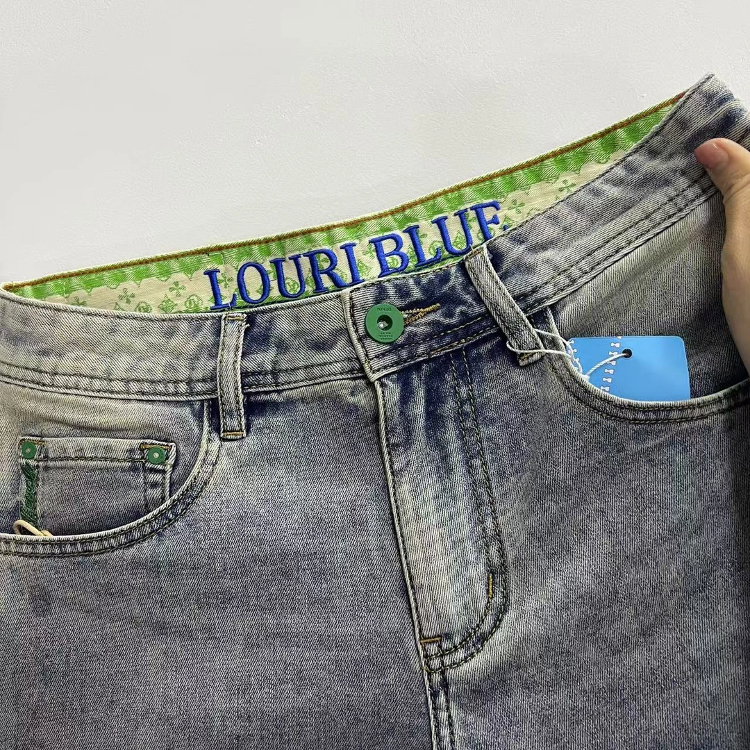 2025年春夏新款男士牛仔裤修身直筒弹力牛仔港风复古百搭小直筒