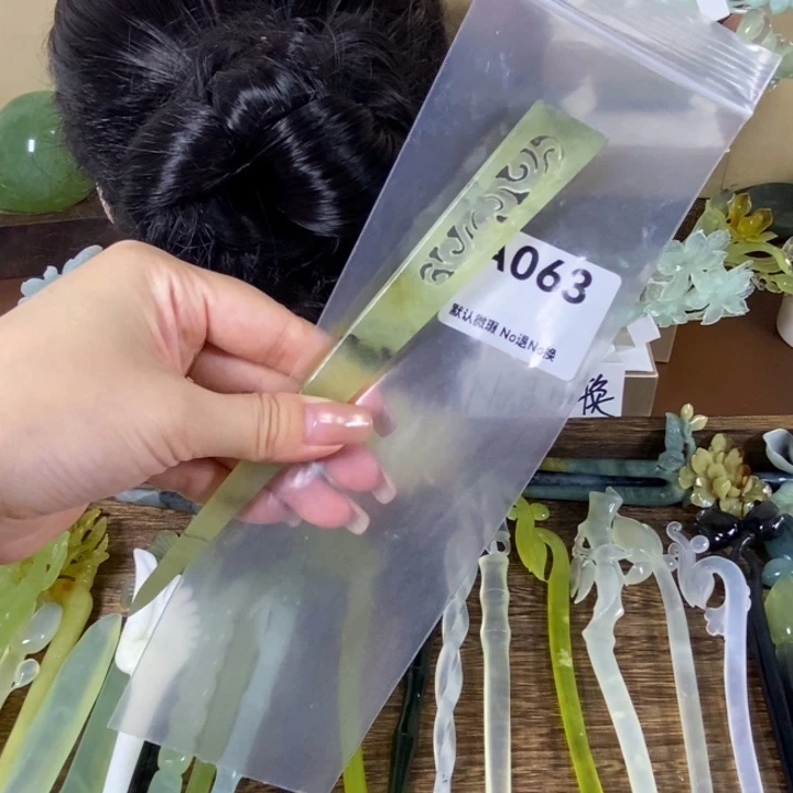 未镶嵌蛇纹石玉发饰