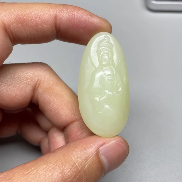 和田玉吊坠(不含链)未镶嵌智*