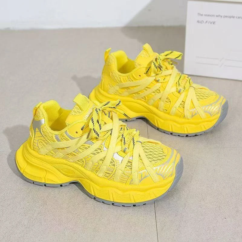 双网老爹女鞋新款休闲厚底增高爆款轻便透气【C1-12A】