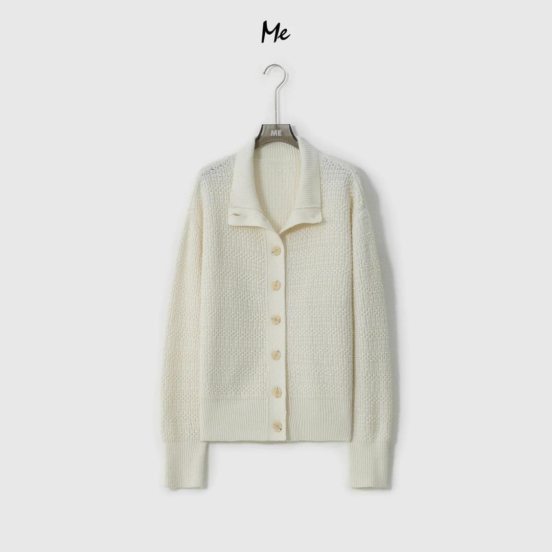 ME【苏黎世日记】绵羊毛混纺花式元宝织法时尚百搭休闲毛衣MESA0837