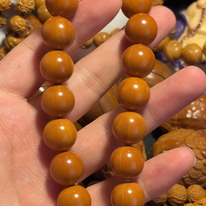 橄榄核手串/手链猴头正圆微瑕