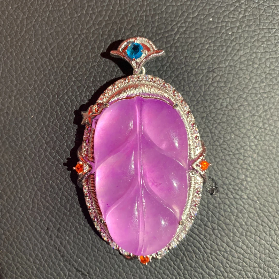 高级定制紫色叶子吊坠（多样发其一）B305