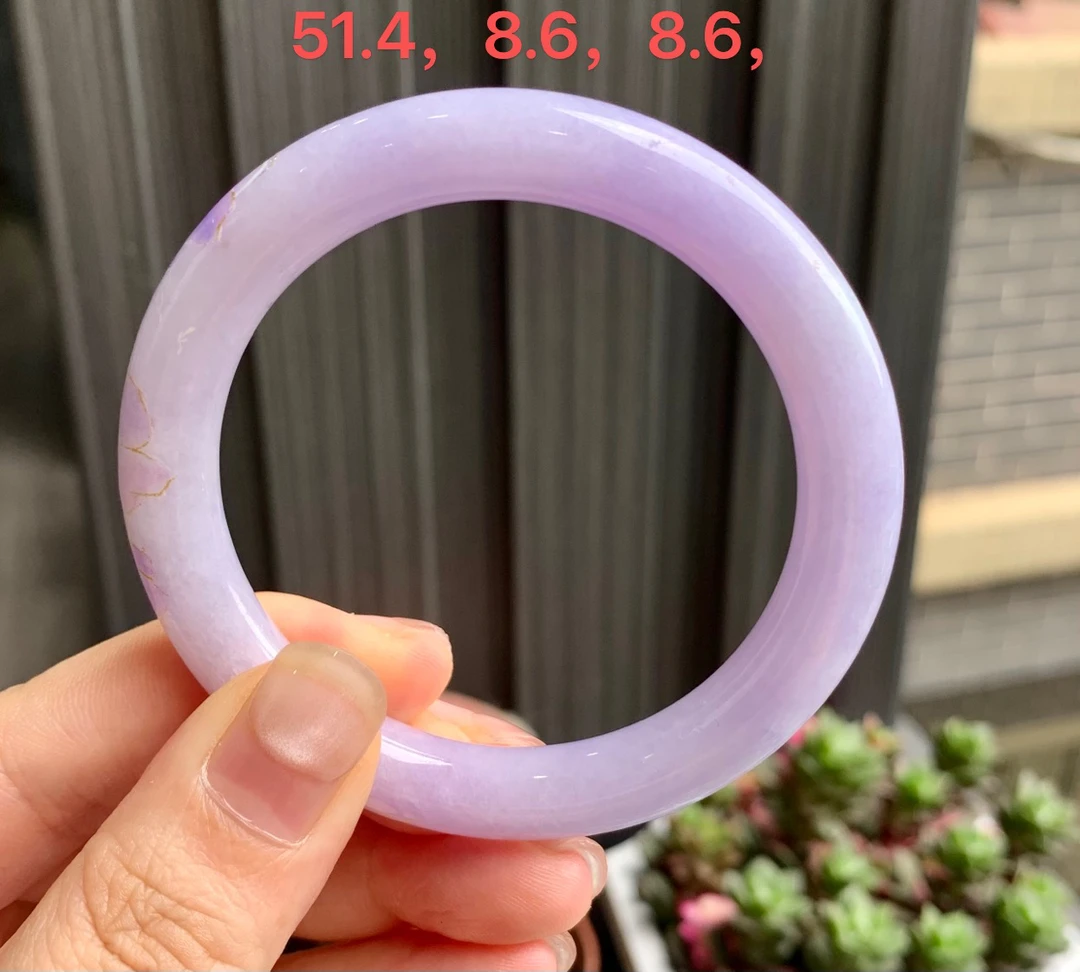 粉紫精美翡翠手镯