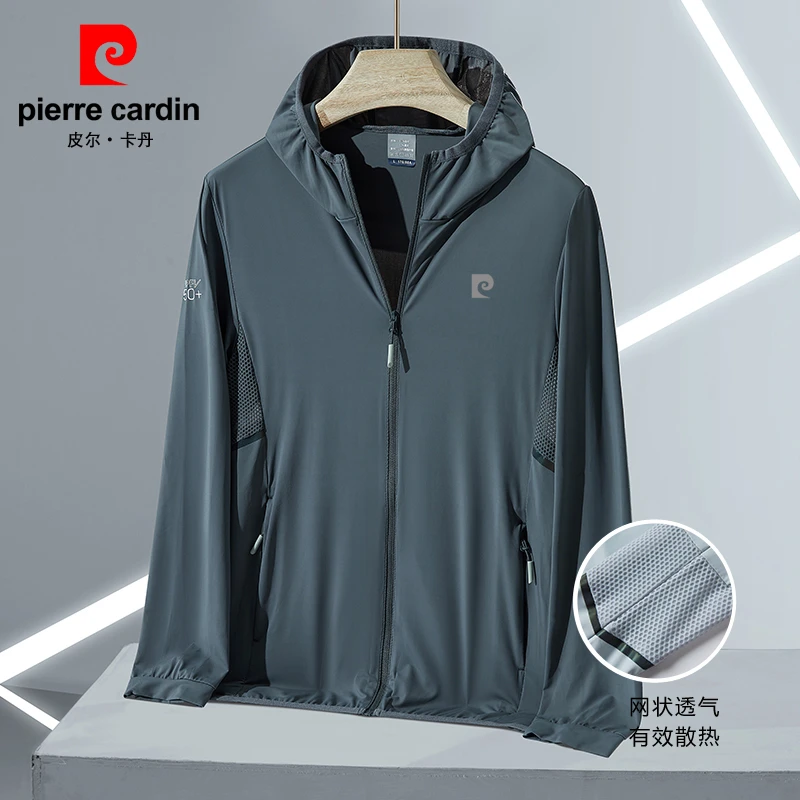 皮尔卡丹UPF50+冰丝防晒衣男夏季防紫外线户外钓鱼薄款防晒服外套
