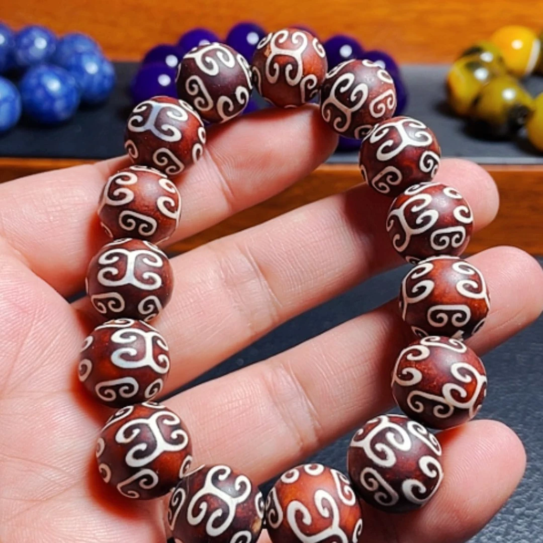 【闪购商品】玛瑙/玉髓手链未镶嵌回纹珠14