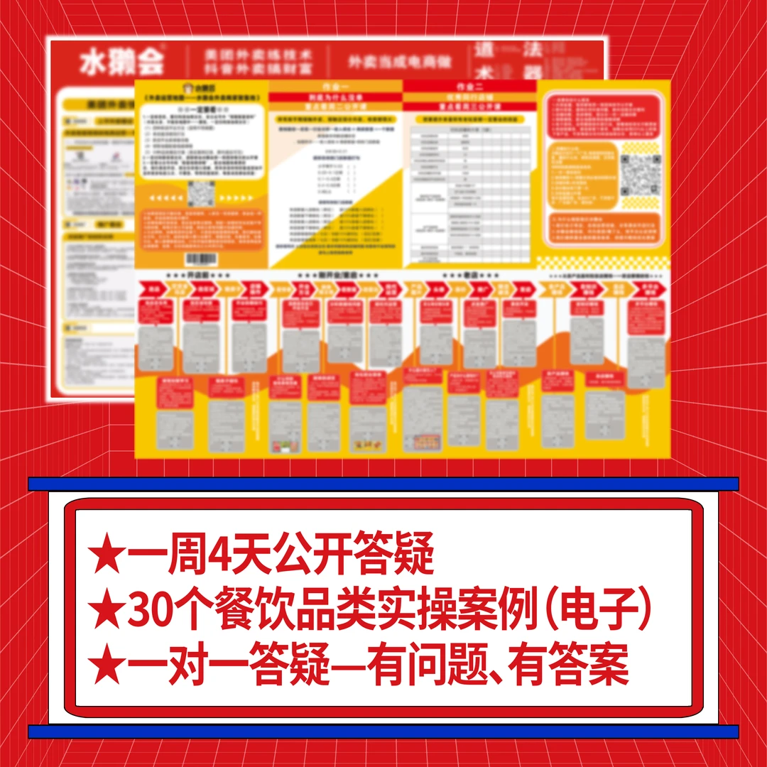 水獭会外卖运营实操-山记1运营地图（送电子全版）