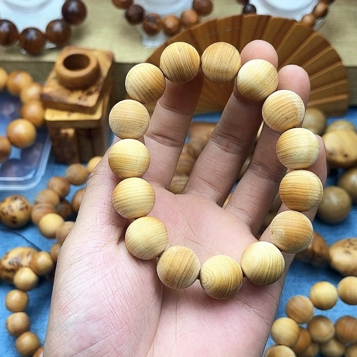 柏木（崖柏）手串/手链15鸡油黄无磨福利