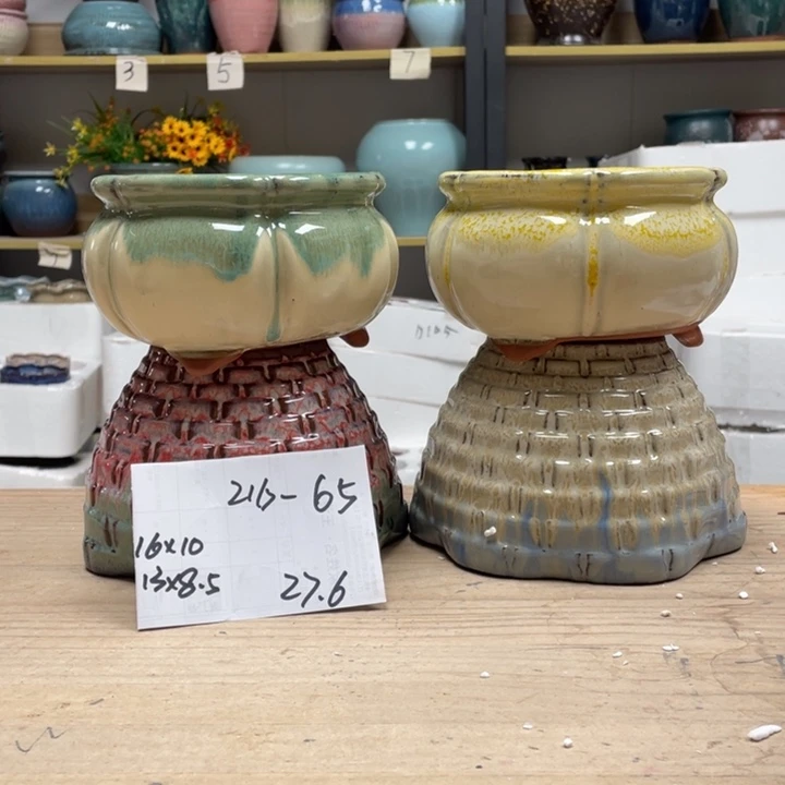 紫砂花盆多肉花盆微瑕65