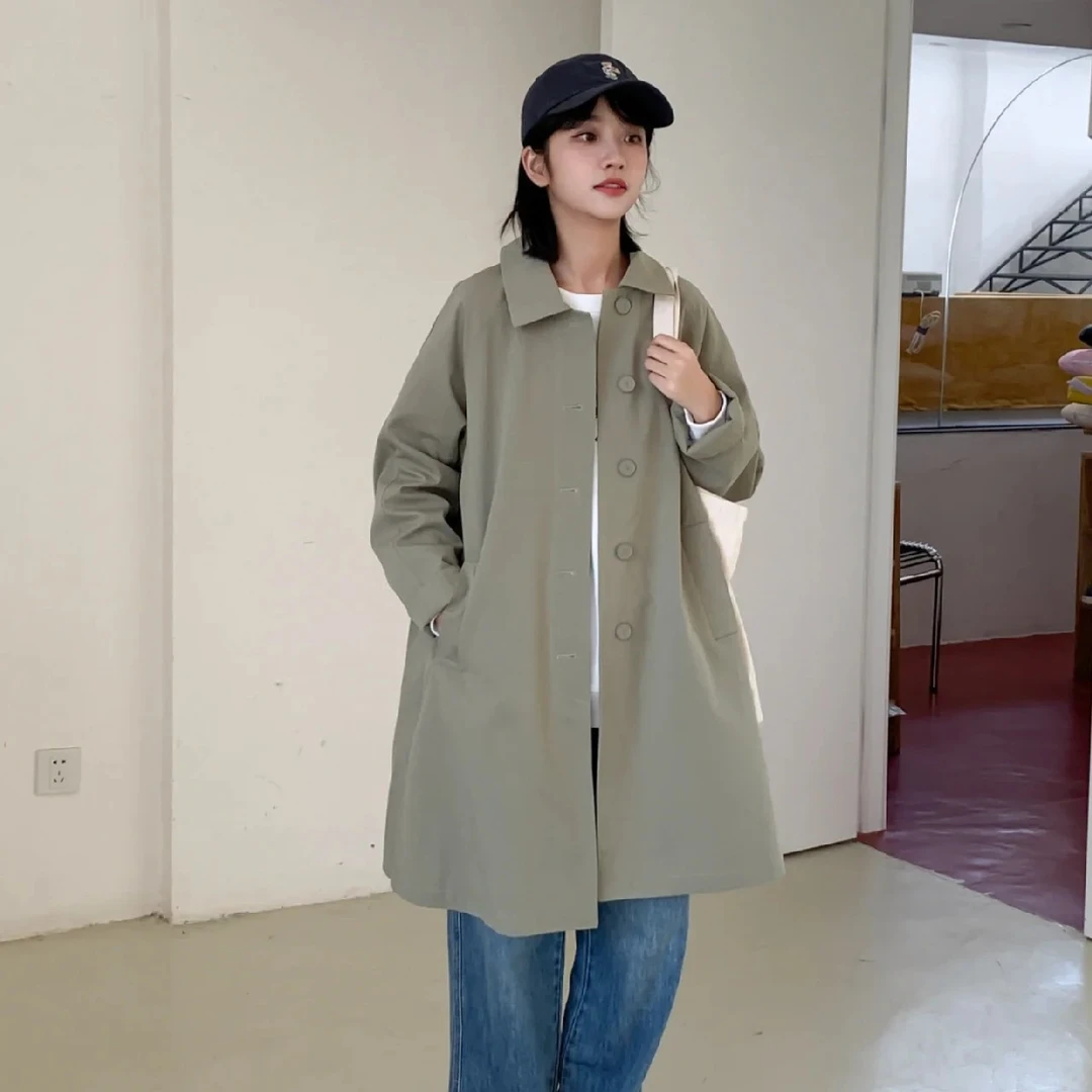 99新 Maison Margiela/梅森马吉拉 马吉拉 卡其色风衣 38码