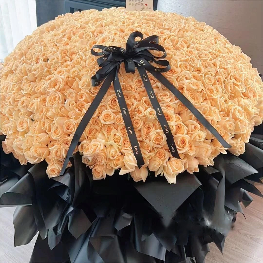 珍惜他【999朵香槟玫瑰鲜花】送老婆求婚仪式感送男朋友生日鲜花礼品鲜花同城配送