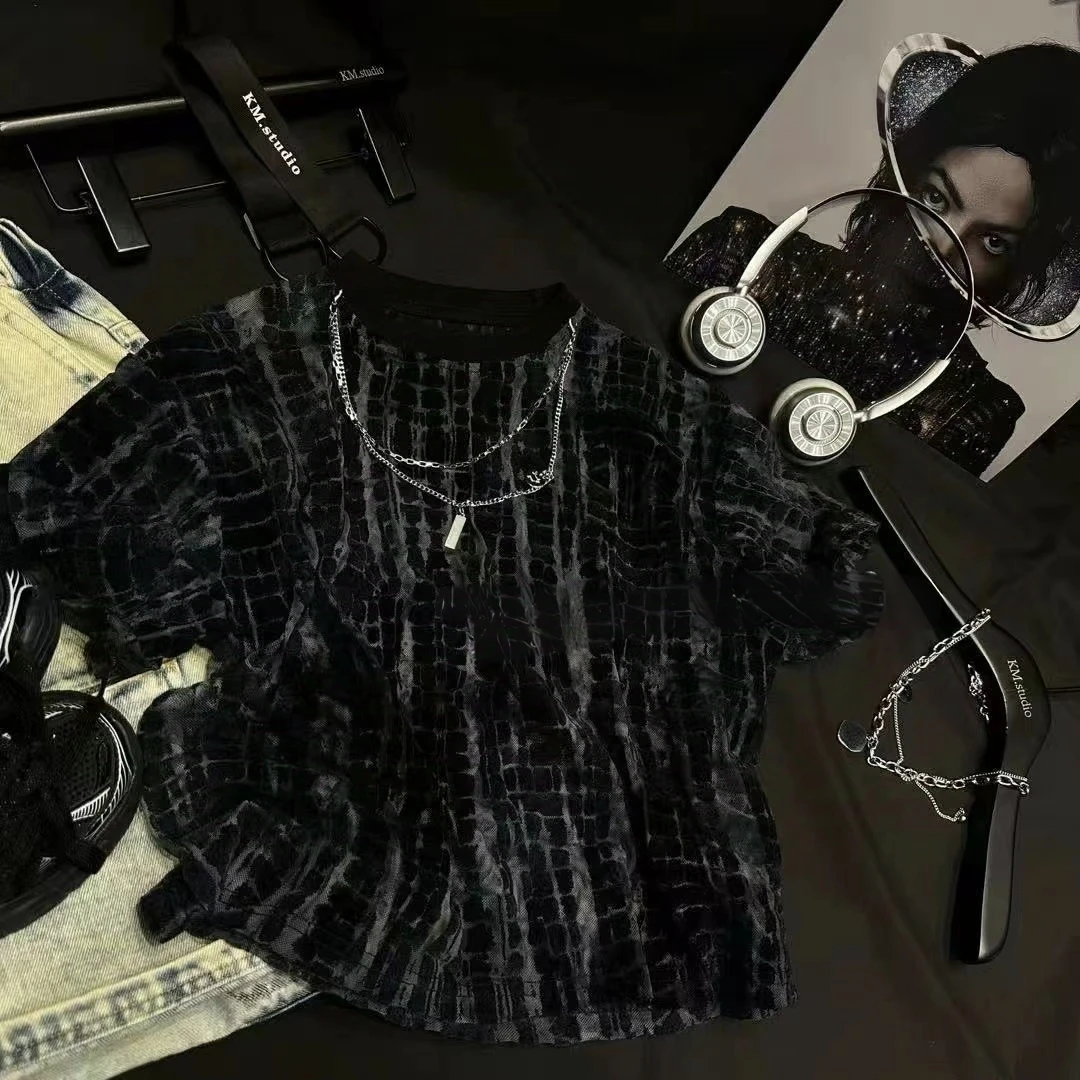 8853儿童短袖T恤夏季新款男童扎染时尚宽松上衣