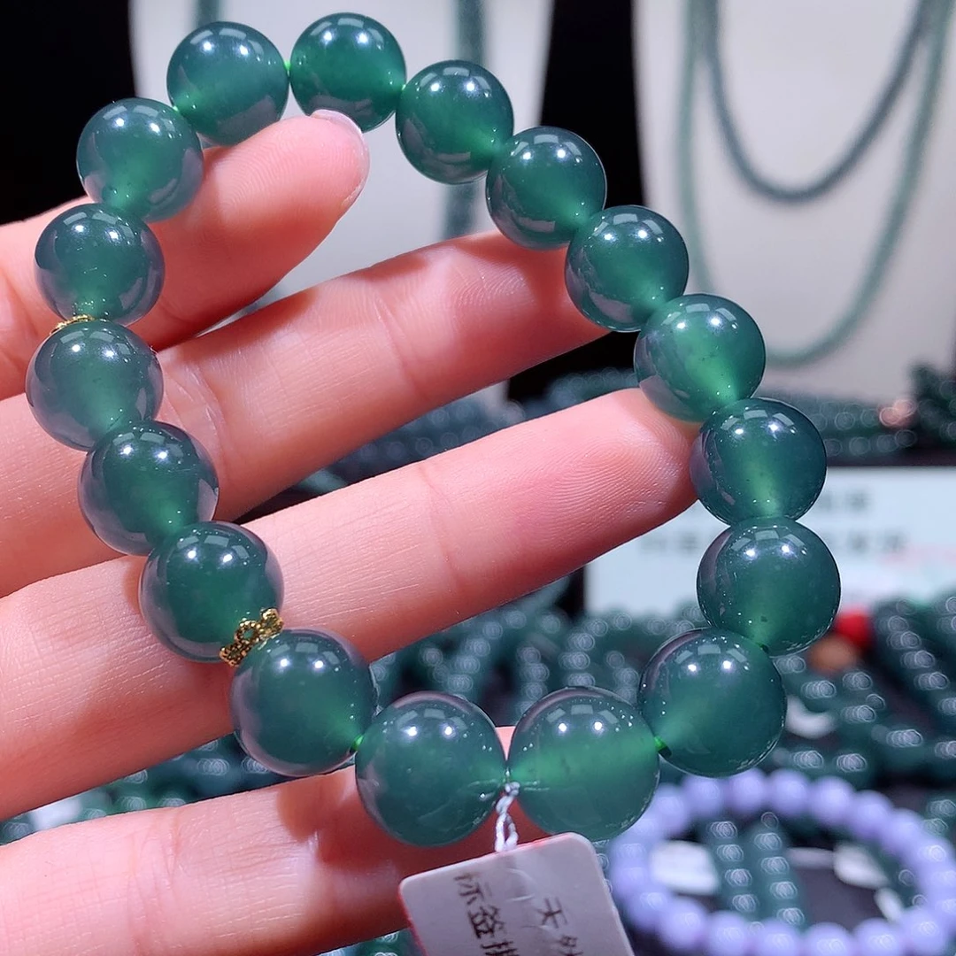 翡翠未镶嵌手链天然a货翡翠手串12