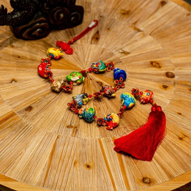 【本尼家】非遗手工彩釉交趾陶十二生肖客厅墙壁玄关壁饰挂件