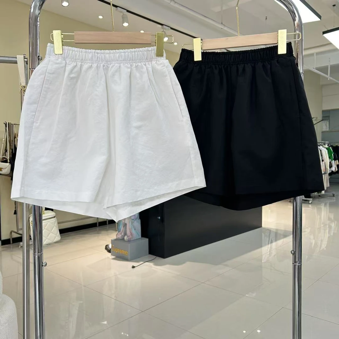 韩国2025年夏装新款韩版宽松高腰松紧通勤休闲气质百搭五分短裤