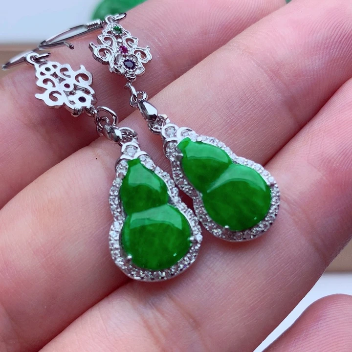 翡翠未镶嵌耳饰耳饰