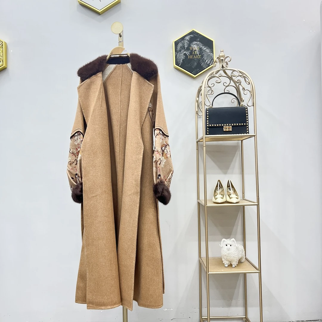 015-51-01-凡诗琪｜可知性 可慵懒｜复古时尚毛呢大衣外套女