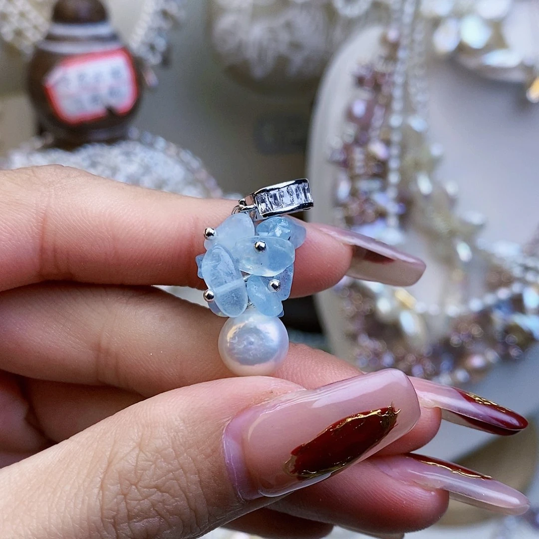 淡水珍珠颈饰银S925镶嵌