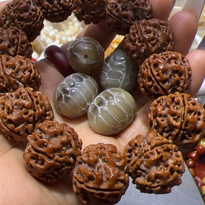 核桃手串/手链射白富甲单珠