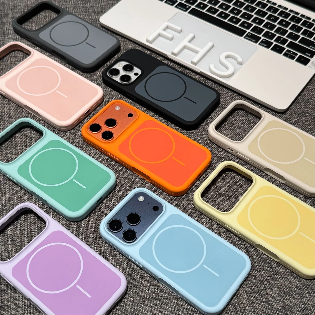 ZMGX新款撞色液态硅胶适用苹果17promax手机壳iphone16磁吸151413