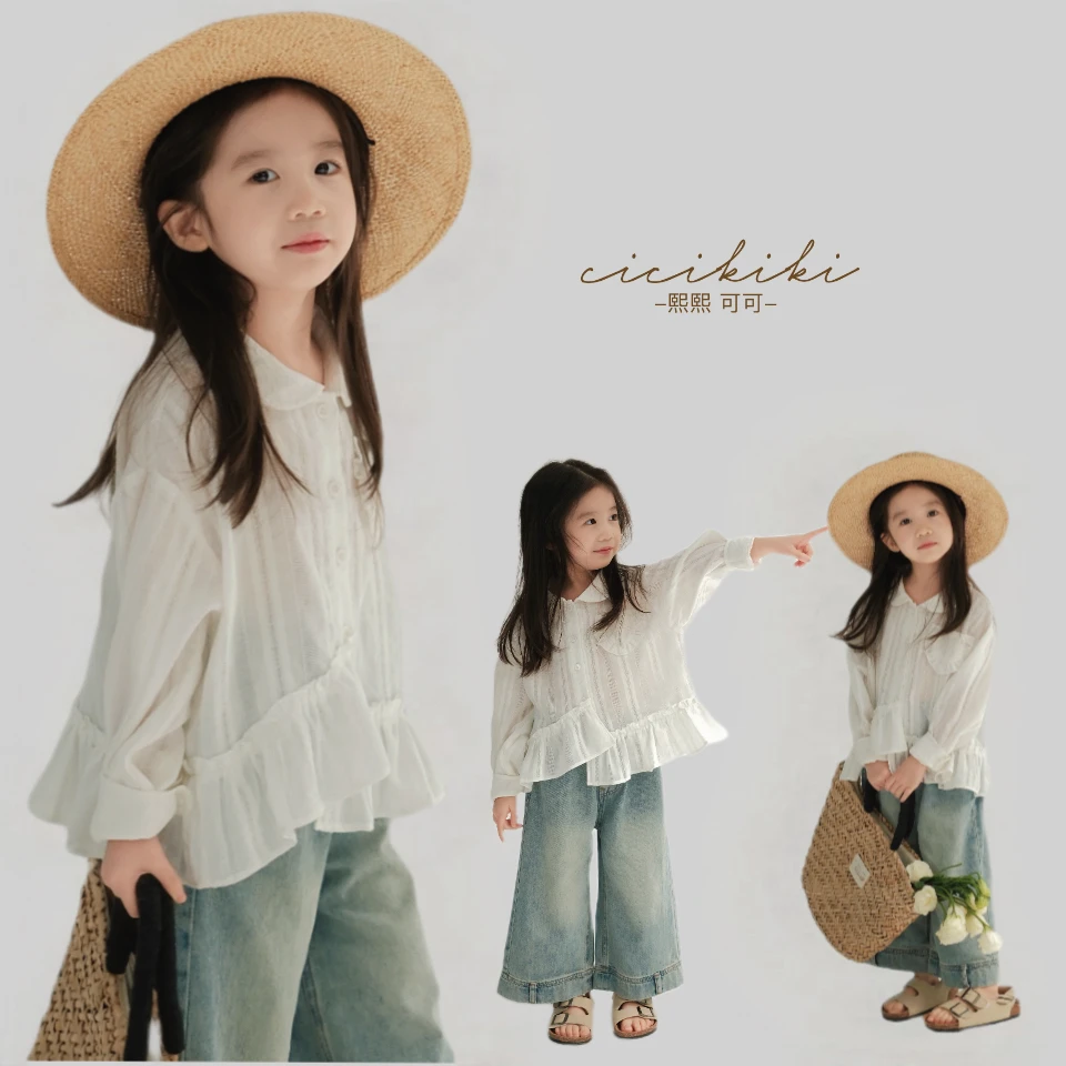 【苏莉安】2025儿童童装春夏时尚百搭洋气长袖衬衫熙熙可可CS2501
